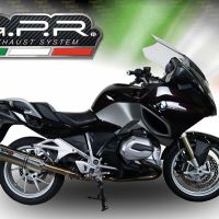 Exhaust compatible with Bmw R 1200 Rt Lc 2014-2016, Trioval, Homologated legal slip-on exhaust including removable db killer and link pipe 