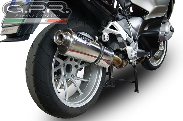 Exhaust compatible with Bmw R 1200 Rt Lc 2014-2016, Trioval, Homologated legal slip-on exhaust including removable db killer and link pipe 