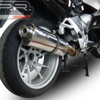 Exhaust compatible with Bmw R 1200 Rt Lc 2014-2016, Trioval, Homologated legal slip-on exhaust including removable db killer and link pipe 