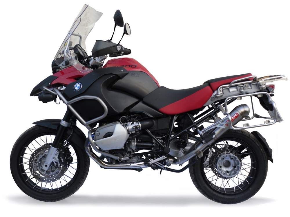 Egzoz ile uyumlu Bmw R 1200 Gs -Adventure 2010-2012, Powercone Evo, Onaylanmış ve yasal, çıkarılabilir db öldürücü dahil tam sistem egzozu 