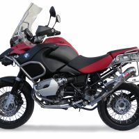 Egzoz ile uyumlu Bmw R 1200 Gs -Adventure 2010-2012, Powercone Evo, Onaylanmış ve yasal, çıkarılabilir db öldürücü dahil tam sistem egzozu 