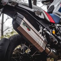 Egzoz ile uyumlu Bmw R 1250 Gs -Adventure 2021-2024, Hyper Sonic Titanium, Egzoz yasal, onaylı, çıkarılabilir db killer ve bağlantı borulu susturucu 