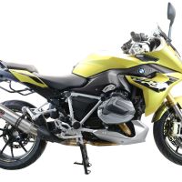 Exhaust compatible with Bmw R 1250 R -Rs 2019-2020, M3 Titanium Natural, Homologated legal slip-on exhaust including removable db killer and link pipe 