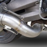 Egzoz ile uyumlu Aprilia Caponord 1200 2013-2016, Satinox, Egzoz yasal, onaylı, çıkarılabilir db killer ve bağlantı borulu susturucu 