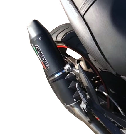 Exhaust compatible with Cagiva V-Raptor 1000 2000-2002, Furore Nero, Dual Homologated legal slip-on exhaust including removable db killers and link pipes 