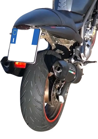 Exhaust compatible with Cagiva V-Raptor 1000 2000-2002, Furore Nero, Dual Homologated legal slip-on exhaust including removable db killers and link pipes 