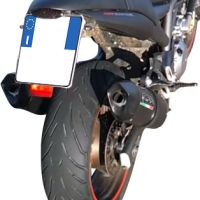Exhaust compatible with Cagiva V-Raptor 1000 2000-2002, Furore Nero, Dual Homologated legal slip-on exhaust including removable db killers and link pipes 