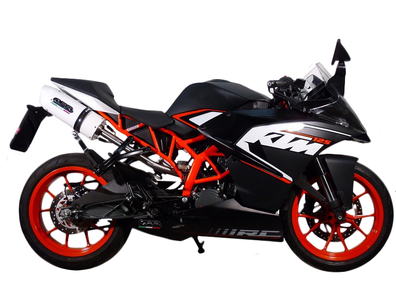 Egzoz ile uyumlu Ktm Rc 125 2014-2016, Albus Ceramic, Egzoz yasal, onaylı, çıkarılabilir db killer ve bağlantı borulu susturucu 