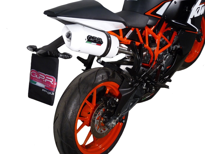 Egzoz ile uyumlu Ktm Rc 125 2014-2016, Albus Ceramic, Egzoz yasal, onaylı, çıkarılabilir db killer ve bağlantı borulu susturucu 