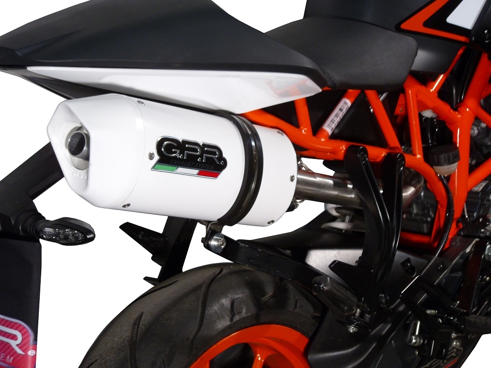 Egzoz ile uyumlu Ktm Rc 125 2014-2016, Albus Ceramic, Egzoz yasal, onaylı, çıkarılabilir db killer ve bağlantı borulu susturucu 