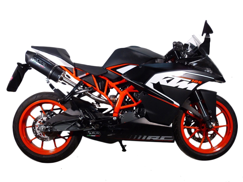 Egzoz ile uyumlu Ktm Rc 200 2014-2021, Deeptone Inox, Egzoz yasal, onaylı, çıkarılabilir db killer ve bağlantı borulu susturucu 
