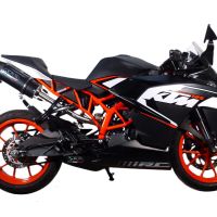 Egzoz ile uyumlu Ktm Rc 200 2014-2021, Deeptone Inox, Egzoz yasal, onaylı, çıkarılabilir db killer ve bağlantı borulu susturucu 