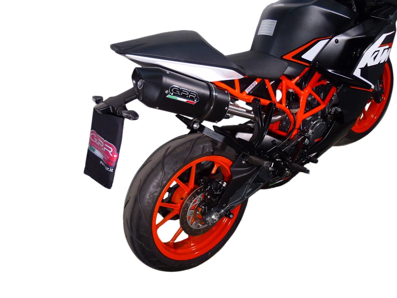 Egzoz ile uyumlu Ktm Rc 125 2014-2016, Furore Nero, Yarış Sistemi Susturucu ve özel bağlantı borusu 