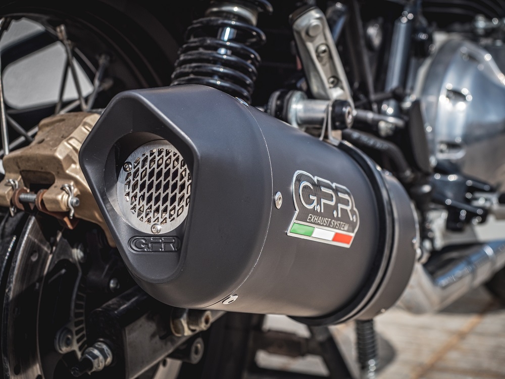 Egzoz ile uyumlu Royal Enfield Interceptor 650 2021-2025, Furore Evo4 Nero, Homologe sistem, orijinal katalizör ortadan kalkacak Double Susturucu ve özel bağlantı borusu 