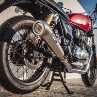 Egzoz ile uyumlu Royal Enfield Continental 650 2019-2020, Powercone Evo, Yalnızca gürültü için onaylanan sistem, AB dışındaki pazarlar için geçerlidir Double Susturucu ve özel bağlantı borusu 