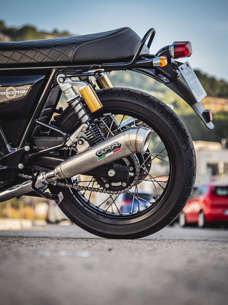 Egzoz ile uyumlu Royal Enfield Continental 650 2019-2020, Powercone Evo, Yalnızca gürültü için onaylanan sistem, AB dışındaki pazarlar için geçerlidir Double Susturucu ve özel bağlantı borusu 