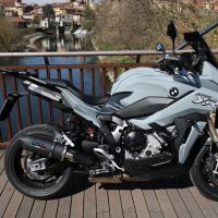 Egzoz ile uyumlu Bmw S 1000 XR -M 2020-2025, Furore Evo4 Nero, Egzoz yasal, onaylı, çıkarılabilir db killer ve bağlantı borulu susturucu 