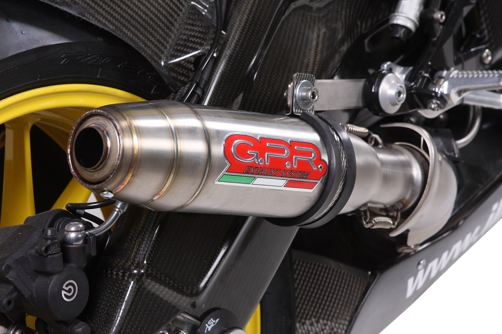 Egzoz ile uyumlu Bmw S 1000 Rr 2009-2011, Deeptone Inox, Egzoz yasal, onaylı, çıkarılabilir db killer ve bağlantı borulu susturucu 