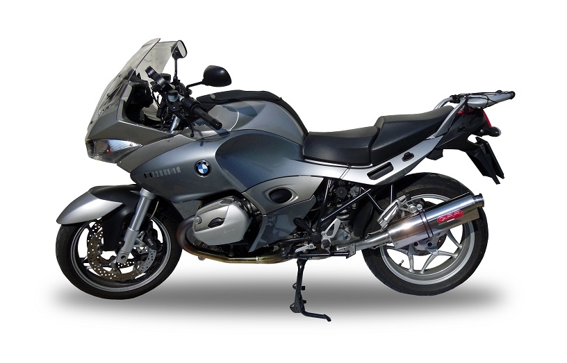 Exhaust compatible with Bmw R 1200 St -Rt 2003-2008, Trioval, Homologated legal slip-on exhaust including removable db killer and link pipe 