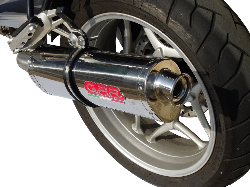 Exhaust compatible with Bmw R 1200 St -Rt 2003-2008, Trioval, Homologated legal slip-on exhaust including removable db killer and link pipe 