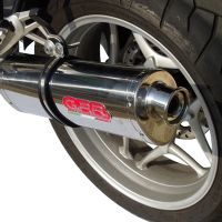 Exhaust compatible with Bmw R 1200 St -Rt 2003-2008, Trioval, Homologated legal slip-on exhaust including removable db killer and link pipe 