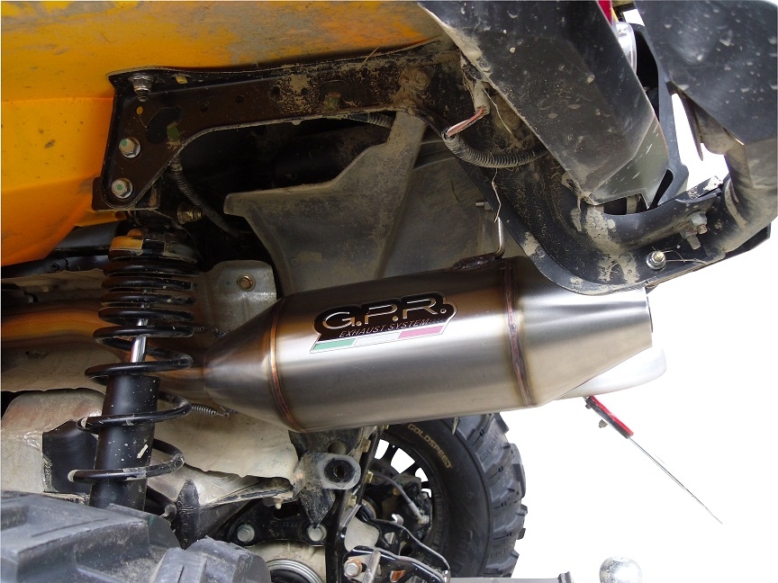 Egzoz ile uyumlu Can Am Outlander 500 Max 2013-2015, Deeptone Atv, Egzoz yasal, onaylı, çıkarılabilir db killer ve bağlantı borulu susturucu 