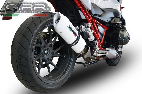 Egzoz ile uyumlu Bmw R 1200 R 2015 Lc 2017-2019, Albus Evo4, Egzoz yasal, onaylı, çıkarılabilir db killer ve bağlantı borulu susturucu 