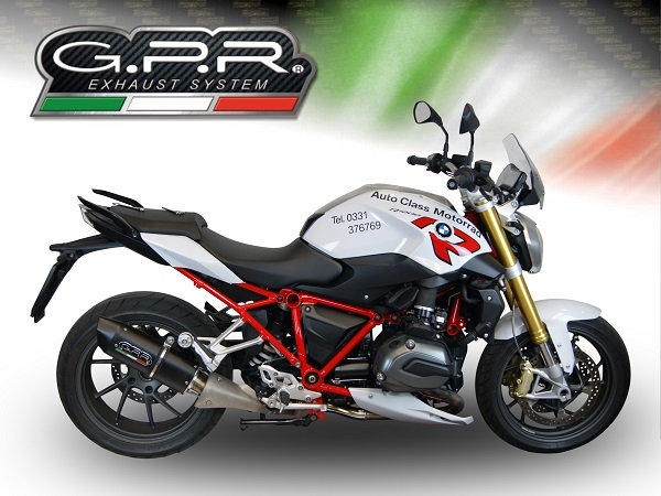 Egzoz ile uyumlu Bmw R 1200 R 2015 Lc 2015-2016, Furore Nero, Egzoz yasal, onaylı, çıkarılabilir db killer ve bağlantı borulu susturucu 