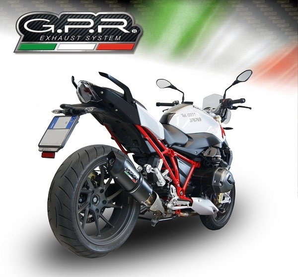 Egzoz ile uyumlu Bmw R 1200 Rs Lc 2015-2016, Furore Nero, Egzoz yasal, onaylı, çıkarılabilir db killer ve bağlantı borulu susturucu 