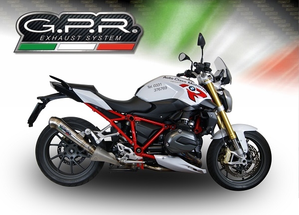 Egzoz ile uyumlu Bmw R 1200 R 2015 Lc 2015-2016, Powercone Evo, Egzoz yasal, onaylı, çıkarılabilir db killer ve bağlantı borulu susturucu 