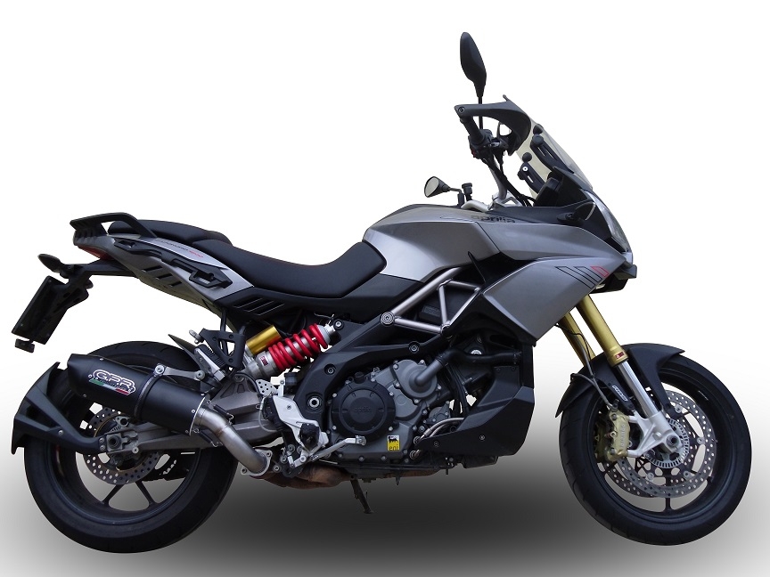 Egzoz ile uyumlu Aprilia Caponord 1200 2013-2016, Furore Nero, Egzoz yasal, onaylı, çıkarılabilir db killer ve bağlantı borulu susturucu 