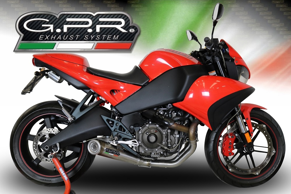 Egzoz ile uyumlu Buell 1125 R -CR 2005-2009, Powercone Evo, Homologe sistem Susturucu artı yarı tam kollektör 