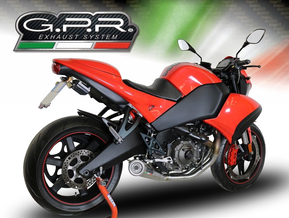 Egzoz ile uyumlu Buell 1125 R -CR 2005-2009, Powercone Evo, Homologe sistem Susturucu artı yarı tam kollektör 