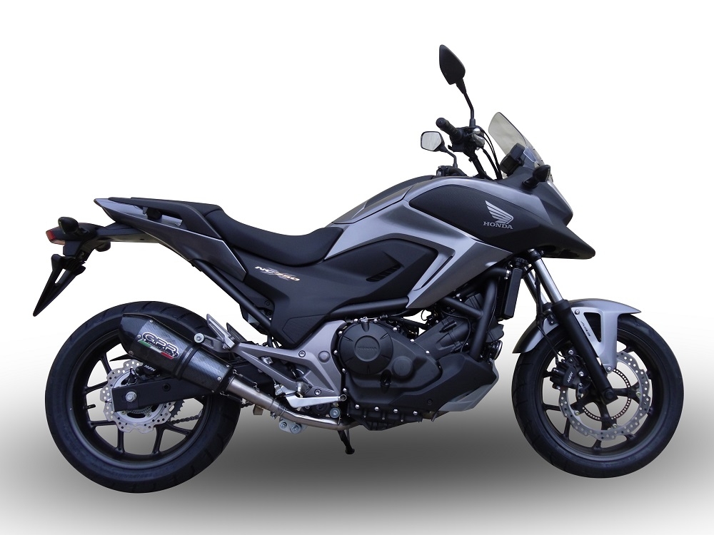 Exhaust compatible with Honda Nc 750 X - S Dct 2014-2015, Ghisa , Homologated legal slip-on exhaust including removable db killer and link pipe 