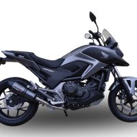 Exhaust compatible with Honda Nc 750 X - S Dct 2014-2015, Ghisa , Homologated legal slip-on exhaust including removable db killer and link pipe 