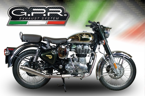 Egzoz ile uyumlu Royal Enfield Continental GT 535 2014-2016, Deeptone Inox, Yarış Sistemi Susturucu ve özel bağlantı borusu 