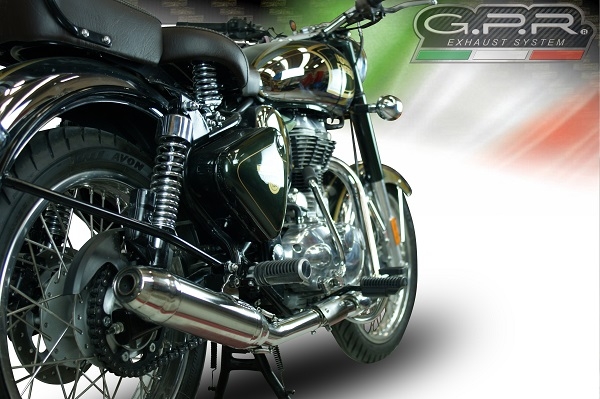 Egzoz ile uyumlu Royal Enfield Continental GT 535 2014-2016, Deeptone Inox, Yarış Sistemi Susturucu ve özel bağlantı borusu 