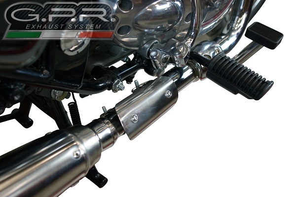 Egzoz ile uyumlu Royal Enfield Continental GT 535 2014-2016, Satinox , Dbkiller'lı özel bağlantı borusunu içeren yarış egzoz sistemi 