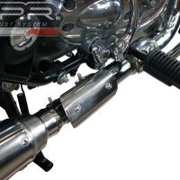 Egzoz ile uyumlu Royal Enfield Continental GT 535 2014-2016, Satinox , Dbkiller'lı özel bağlantı borusunu içeren yarış egzoz sistemi 