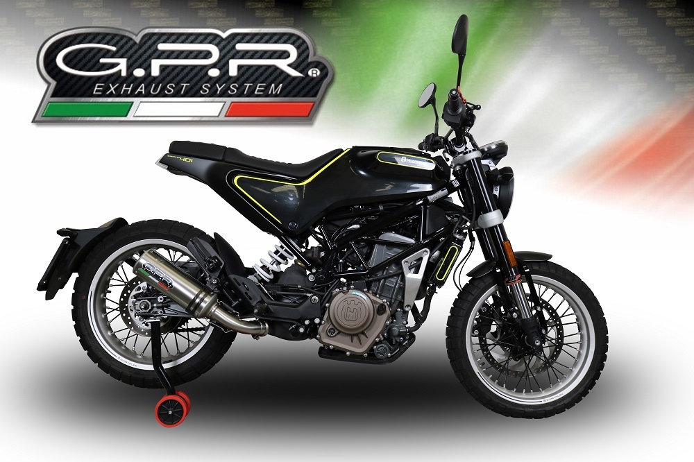 Egzoz ile uyumlu Husqvarna Svartpilen 401 2018-2019, M3 Inox , Egzoz yasal, onaylı, çıkarılabilir db killer ve bağlantı borulu susturucu 