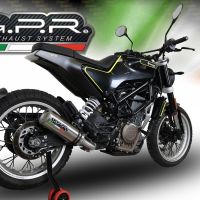 Egzoz ile uyumlu Husqvarna Svartpilen 401 2018-2019, M3 Inox , Egzoz yasal, onaylı, çıkarılabilir db killer ve bağlantı borulu susturucu 