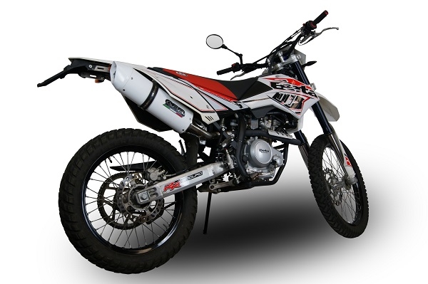 Egzoz ile uyumlu Beta RR 125 Enduro Lc 4t 2010-2018, Albus Ceramic, Egzoz yasal, onaylı, çıkarılabilir db killer ve bağlantı borulu susturucu 