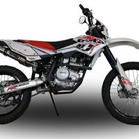 Egzoz ile uyumlu Beta RR 125 Enduro Lc 4t 2010-2018, Deeptone Inox, Egzoz yasal, onaylı, çıkarılabilir db killer ve bağlantı borulu susturucu 