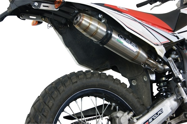 Egzoz ile uyumlu Beta RR 125 Enduro Lc 4t 2010-2018, Deeptone Inox, Egzoz yasal, onaylı, çıkarılabilir db killer ve bağlantı borulu susturucu 