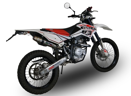 Egzoz ile uyumlu Beta RR 125 Enduro Lc 4t 2010-2018, Deeptone Inox, Egzoz yasal, onaylı, çıkarılabilir db killer ve bağlantı borulu susturucu 