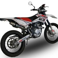 Egzoz ile uyumlu Beta RR 125 Enduro Lc 4t 2010-2018, Deeptone Inox, Egzoz yasal, onaylı, çıkarılabilir db killer ve bağlantı borulu susturucu 