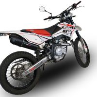 Egzoz ile uyumlu Beta RR 125 Enduro Lc 4t 2010-2018, Furore Nero, Egzoz yasal, onaylı, çıkarılabilir db killer ve bağlantı borulu susturucu 