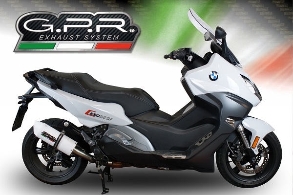 Egzoz ile uyumlu Bmw C 650 Sport 2016-2020, Albus Evo4, Egzoz yasal, onaylı, çıkarılabilir db killer ve bağlantı borulu susturucu 