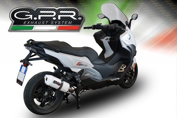 Egzoz ile uyumlu Bmw C 650 Sport 2016-2020, Albus Evo4, Egzoz yasal, onaylı, çıkarılabilir db killer ve bağlantı borulu susturucu 