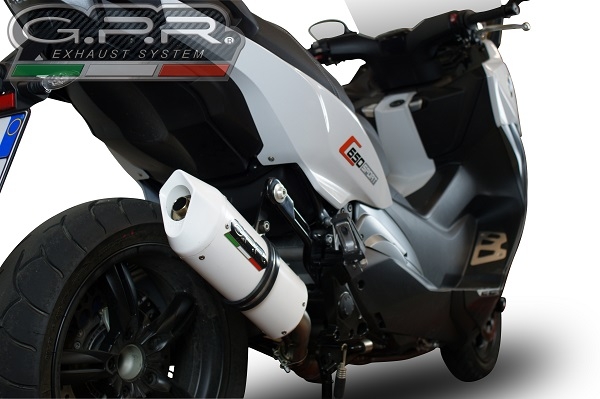 Egzoz ile uyumlu Bmw C 650 Sport 2016-2020, Albus Evo4, Egzoz yasal, onaylı, çıkarılabilir db killer ve bağlantı borulu susturucu 